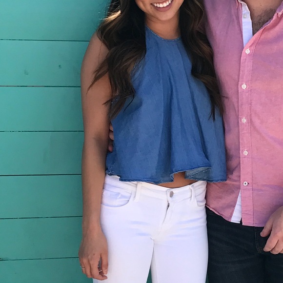 Zara Tops - Zara denim crop top